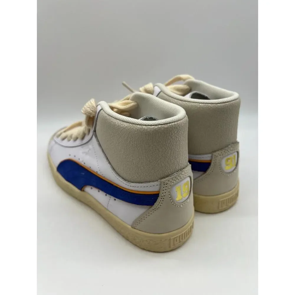 Puma Clyde Mid Bball Rhuigi Puma White Royal Sapphire 391335-01 Men's Size 8